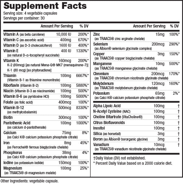 NutraBio MultiSport for Men Multivitamin